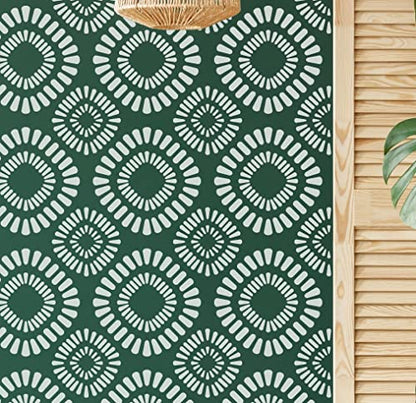 STENCILOGY® / Asi - 24" x 38" XL Wall Stencil, Large Floral Wall Stencil Pattern, Large Allover Wall Stencils for Painting, Stencils for Walls, Flower Leaf Stencils