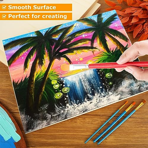 6 Pack Unfinished Wood Canvas Panels for Painting 12 x 16 Inch Craft Wood Board, 3/4’’ Deep Cradle Boards for Painting, Pouring, Arts, Crafts, Paints and More