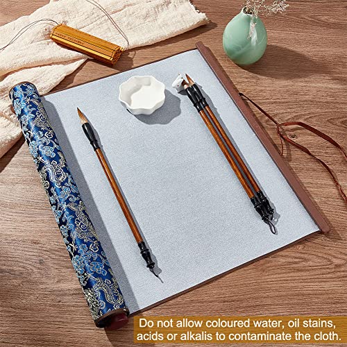 PH PandaHall 4pcs No Ink Chinese Calligraphy Set Reusable Water Writing Magic Cloth Scrolls Chinese Traditional Calligraphy Writing Brushes Pens for Beginners Professional Practice Chinese New Year