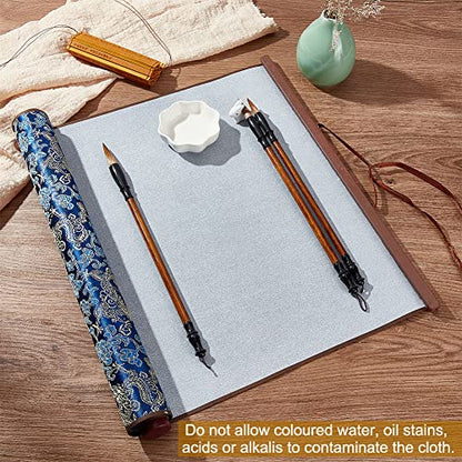 PH PandaHall 4pcs No Ink Chinese Calligraphy Set Reusable Water Writing Magic Cloth Scrolls Chinese Traditional Calligraphy Writing Brushes Pens for Beginners Professional Practice Chinese New Year