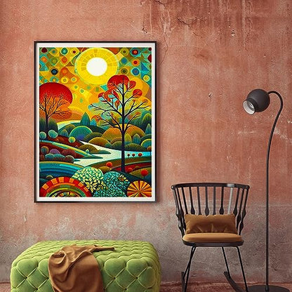 Acudotr Landscape Diamond Art Kits for Adults, Home Decor, 12x16In