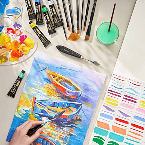 ARTEZA Canvas Panels, 11 x 14 in, Pack of 14, 100% Cotton Pre-Primed Canvas Boards for Acrylic, Oil, Gouache, Tempera, Pouring Paint, Crafts, and Wall Art - size: 11 x 14 (Pack of 14)