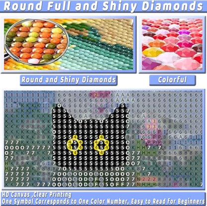 Black Cat Diamond Art Kits for Adults Cute Diamond Painting Kit Beginner - color: DP03407, size: Round Drill