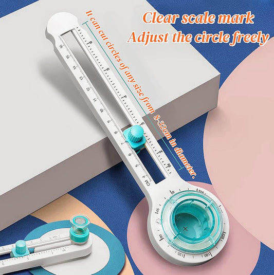 Circle Cutter, Circle Cutters for Crafts, Paper Circle Cutter, Adjustable Calibre 8-32CM Circle Paper Cutter Circular Rotary Cutter Perfect Circle Maker for Crafts, Paper Circular Cutting