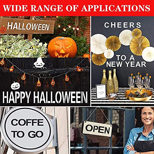 YEAJON 10 Inch Letter Stencils and Numbers, 36 Pcs Alphabet Art Craft Stencils, Reusable Plastic Templates for Wood, Wall, Fabric, Rock, Signage, DIY Art Projects (10 Inch) - size: 10 Inch
