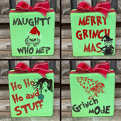 Christmas Letter and Number Stencils for Painting on Wood - Reusable Alphabet Stencils for Crafts, Signs, and DIY Art Projects