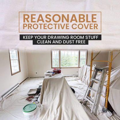 ZUPERIA Canvas Drop Cloth for Painting (Size 4' x10' Feet Pack of 4) Painters Drop Cloth for Painting, Furniture & Floor Protection, All Purpose Thick Canvas tarp with Double Stitched Edges - size: 4' x 10' Feet