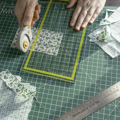 WA Portman Fabric Cutter Tool, 45mm Rotary Cutter for Fabric with 5 Blades | Quiliting Rotary Cutter with 5 Extra Rotary Blades for Sewing Cutting Mat, 45mm Roller Cutters with Cutting Wheel for Crafts