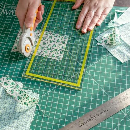 WA Portman Fabric Cutter Tool, 45mm Rotary Cutter for Fabric with 5 Blades | Quiliting Rotary Cutter with 5 Extra Rotary Blades for Sewing Cutting Mat, 45mm Roller Cutters with Cutting Wheel for Crafts