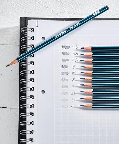 STABILO Graphite Pencil Othello ARTY - Pack of 6 - Assorted Grades - 2B, B, HB, F, H, 2H