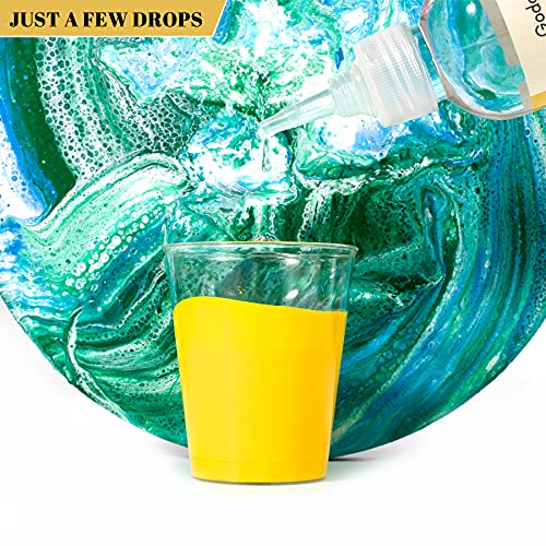 6 oz Art Silicone Pouring Oil, 100% Silicone Cell Activator | Creates dramatic paint cells with a precision tip for easy application in acrylic pouring and fluid art.