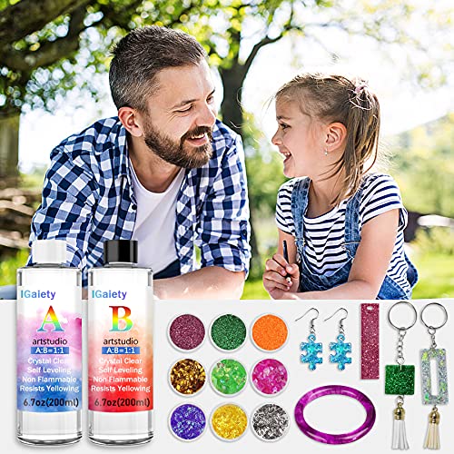 IGaiety Resin Jewelry Making Kit with Silicone Molds, 278PCS Starter Set | Reusable Silicone Molds with Smooth Release, Durable Jewelry Findings and Colorful Embellishments for Creative DIY Projects - size: X-Jewelry Mold
