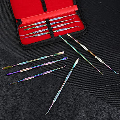 10Pack Large Size Stainless Steel Wax Carvers Tool Set Spatula Double Ended Rainbow Kit for production wax figures clay sculptures and pottery handmade artworks