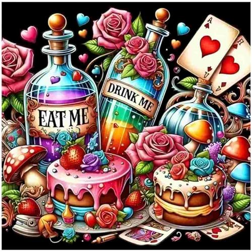 Paint by Numbers Kit for Adults, Adult Paint by Number Kits 16x16 Inch - color: Bottle