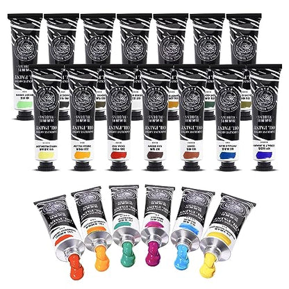 Paul Rubens Artist Oil Paint Set,20 Vibrant Colors with Great Lastfastness, 60ml Large Tubes, Oil Based paint Supplies for Artists, Students, Beginners-Set B - color: 20 artist colors