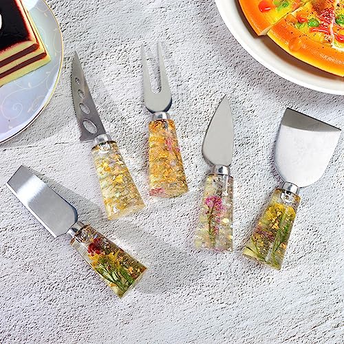 4 Pcs Tableware Resin Molds Charcuterie Board Knife Base Handle Epoxy Mold Cheese Shape Hilt Knife Fork Resin Casting Molds for DIY Cutlery Handle