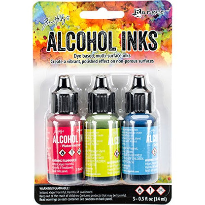 Ranger TAK-B-25962 Adirondack Brights Alcohol Ink 1/2-Ounce 3/Pkg, Dockside Picnic
