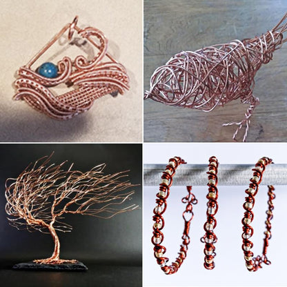 20 Gauge/0.8 105 Feet 5 oz 99.9% Dead Soft Copper Wire for Electroculture Gardening, Jewelry Making, Beading, Science Projects, DIY Artwork, Pure Bare Copper Wire - size: 20 Gauge/ 0.8 mm, style: 5 oz