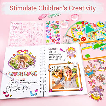 DIY Journal Kit, Gifts for Girls Age of 8 9 10 11 12 13 Years Old and Up, Girls Journal Set for Teen Decorate Her Planner/Organizer Birthday Gift Cute Art Crafts Scrapbook Stationary Kit