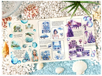 428Pcs Summer Scrapbook Stickers for Scrapbooking Supplies, 100 Sheets Transparent PET Scenery Journal Stickers for Journaling, Junk Journal, Scrap Book, Card Making, Collage, DIY Crafts Arts - color: Summer Rain Just Clears Up