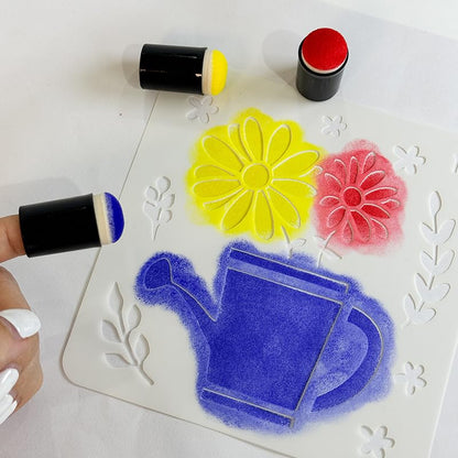 40 Pieces Sponge Daubers W/Storage Case Fits Over The Finger and Makes Blending Accuracy Easier - Great for Applying Ink, Chalk, Paint, and More to Your Projects