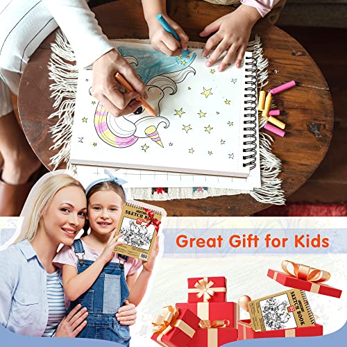 FIXSMITH 9"X12" Sketch Book, 100 Sheets, 68 lb/100gsm Sketchbook, 2 Pack | Acid Free Drawing Paper | Top Bound Artist Sketch Pad | for Kids, Beginners, Artists & Professionals | Bright White - color: Tan, size: 9"x12"-2 Pack