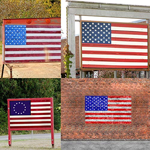 Koogel American Flag 50 Star Stencil, 13 Stars 1776 Stencils for DIY Crafts | Patriotic Decorations, Party, School Projects, Reusable Drawing Templates for Painting on Wood, Wall, Paper, Fabric - style: 7 PCS