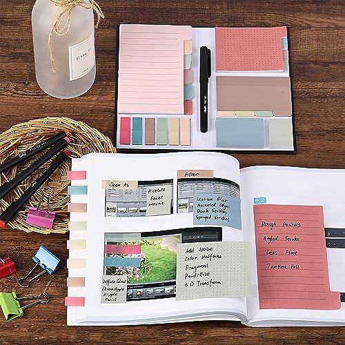 Mr. Pen- Sticky Notes Set, 410 Pack, Ruled | Dotted & Blank Notes with 150 Index Tabs, Divider Sticky Pads for Bible Study, Office, School, Planning - color: Vintage, size: 1 Set