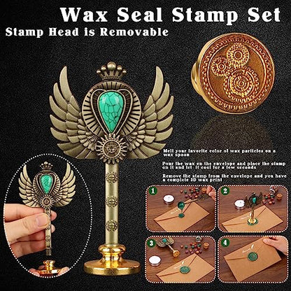 Aifeiter Feather Quill Pen Ink Set - Calligraphy Set, Wax Seal Stamp, Purple Ink, Beautiful Gift, Christmas Gifts - color: Purple