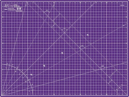 Elan Cutting Mat A2 Pink & Purple, Self Healing Cutting Mat 18x24 Inch, 5-Ply Craft Board Pink, Hobby Board for Crafts 18x24 Inch - style: 24 x 18"
