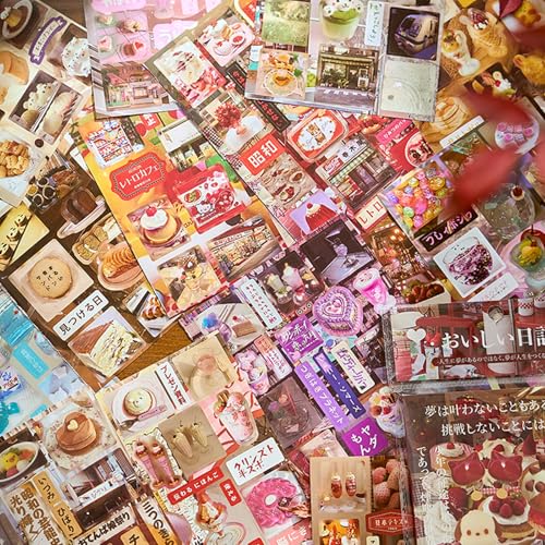 Japanese Food Style Sticker Scrapbooking Supplies for Junk Journal, 40 Sheets Stickers TZ013003 - color: Food Style