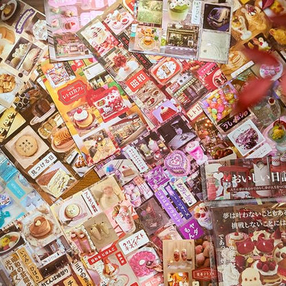 Japanese Food Style Sticker Scrapbooking Supplies for Junk Journal, 40 Sheets Stickers TZ013003 - color: Food Style