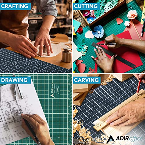 Adir Self Healing Cutting Mat - 30x42 Inches Sew Cutting Mat and Quilt Cutting Mat with 5 Layers, Double Sided Cutting Mat for Crafts - Reversible Non-Slip Cutting Pad with Grid - size: 42"L x 30"W