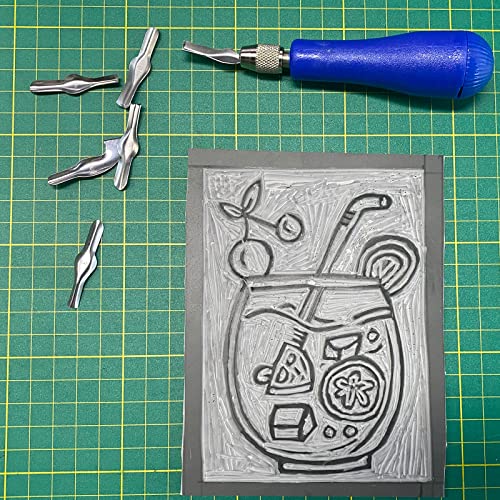 Linoleum Block Cutters - 6 Different Shaped Lino Cutters, 2 Set - style: 6 Type Blades(2 Sets)
