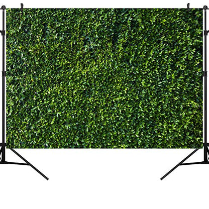 9X6FT Grass Wall Backdrop Nature Theme Green Leaves Backdrops Lawn Grass Photography Studio Props Backgrounds Party Decoration Banner Photoshoot Photo Booth Vinyl Backdrop PCK41A - size: 9X6FT