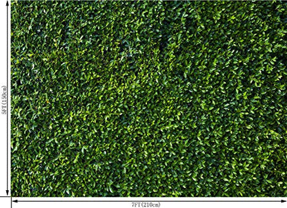 Green Leaves Photography Backdrops Grass Backdrop Wall Greenery Safari Party Decoration Photoshoot Newborn Baby Shower Backdrop Wedding Birthday Photo Background Studio Props Booth 7x5FT PCK41 - size: 7X5FT
