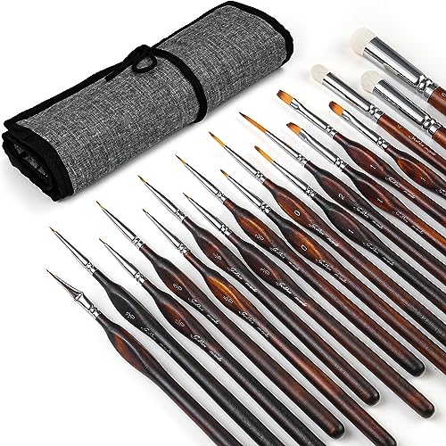 Golden Maple Miniature Paint Brushes Drybrush - Model Paint Brush Set - color: Cocoa Brown