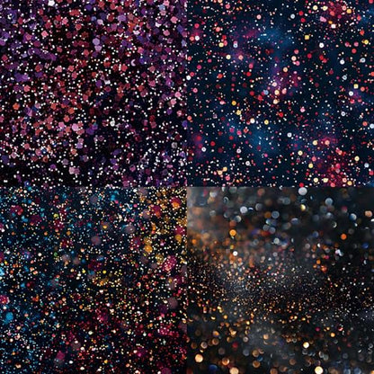 Neon Scrapbooking Paper Pad, 6 x 6 Inch Glitter Dust 160gsm Cardstock Paper, 24 Sheets Luxury Rainbow Sparkle Craft Paper for New Year Party, Holiday Cards DIY - color: 20004A - 6×6