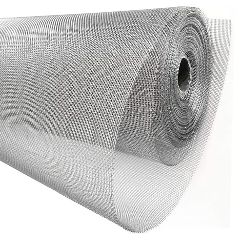 Woven Wire Mesh Stainless Steel Mesh Screen 15.7" x 78.7" Wire Mesh Window Screen Roll for Vent Cage Garden 40 Mesh