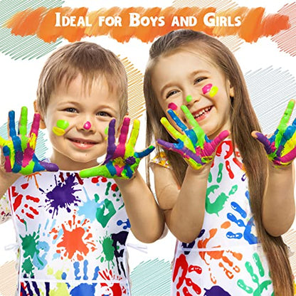 SATINIOR 2 Pcs Kids Art Smock Toddler Apron Artist Painting Apron | Painting Smocks for Kids, Toddler Paint Smock, Waterproof, Sleeveless, Boys Girls, with 3 Pocket, for Age 3-10 Years - style: Colorful
