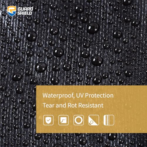 GUARD SHIELD Tarps Heavy Duty Waterproof 16x20 Feet Black Poly Tarp Cover Outdoor Thick UV Resistant Tarpaulin with Grommets 10mil - color: Black, size: 16x20