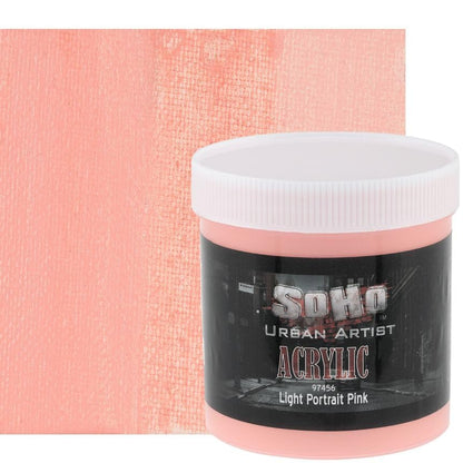 Soho Urban Artist Heavy Body Acrylic Paint - 500 ml Jar - Light Portrait Pink - Thick, Rich Color, Excellent Coverage, Professional Quality - Artists Acrylic Paint