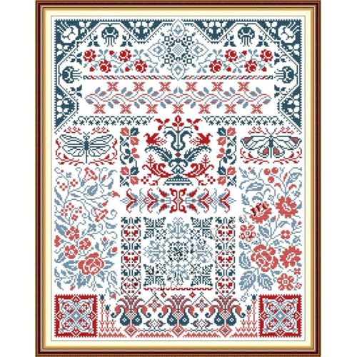 JOYSEWING Counted Cross Stitch Stamped Kits 11CT Totem Classic Series Embroidery for Beginners DIY Easy Arts Craft Home Decor - (Patterned Totem (11CT) 21.65 x26.38 inches) - color: Patterned Totem (Printed)21.65 x26.38 inches