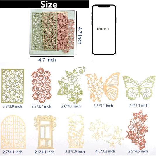 Vintage Scrapbook Cutouts Paper Lace for Scrapooking Supplies Kit,40 Pcs Decorative Scrapbook Paper Flowers, Butterfly,Window Frame Cutout for Junk Journals,DIY Art Craft Album - color: 40 Cutouts Lace Frame Paper
