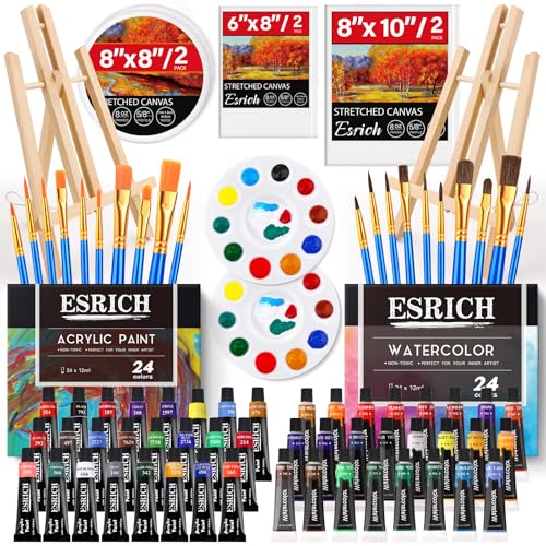 ESRICH 78PCS Acrylic Painting Kits for Adults Couples Date Night