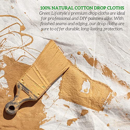 All Purpose Canvas Drop Cloths - Drop Cloth for Painting, Floor Cover, Heavy Duty Protection for Furniture & Surfaces, Reusable Painters Canvas Tarp for Renovation & Home (12x15) - size: 1 Pack - 12x15