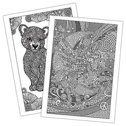 Lisa Frank 80 Page Advanced Coloring & Activity Book 45990 Bendon