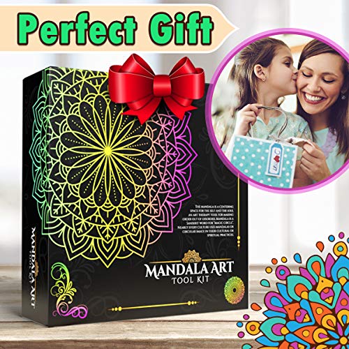 Insnug Mandala Dotting Tools Painting Kit - Rock Dot Paint Stencils Tool Set Art Craft Supplies Kits Tray Brush Zipper Pen for Nail Stone Mandala Arts Drawing Home Decor Activity | Mothers Day Gift