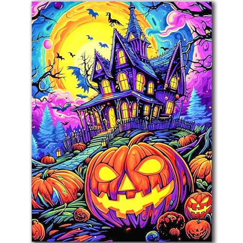 igoodom Halloween Diamond Art Kits for Adults, DIY Wall Decor | Diamond Painting Kit - Sparkling Full Drill Design Perfect for Home Decor, Holiday Gifting, And Relaxing Crafting 12x16inch - color: B12204, size: 11.8x15.7in(30x40cm)