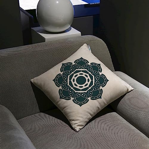 4 Pcs Extra Large Pattern Mandala Stencils Reusable Mandala Dot Painting Templates DIY Floral Spray Paint Stencil Drawing Craft Stencil for Wood Wall Tile Floor Canvas Furniture Rock Concrete (12x12) - color: Flower Style